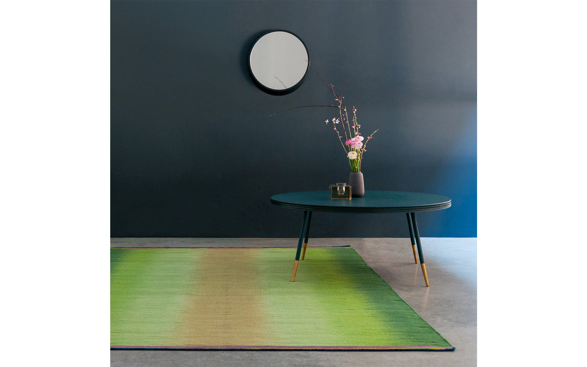 Sage gelim flatweave rug