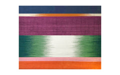 Asymmetrical Maroon flatweave rug