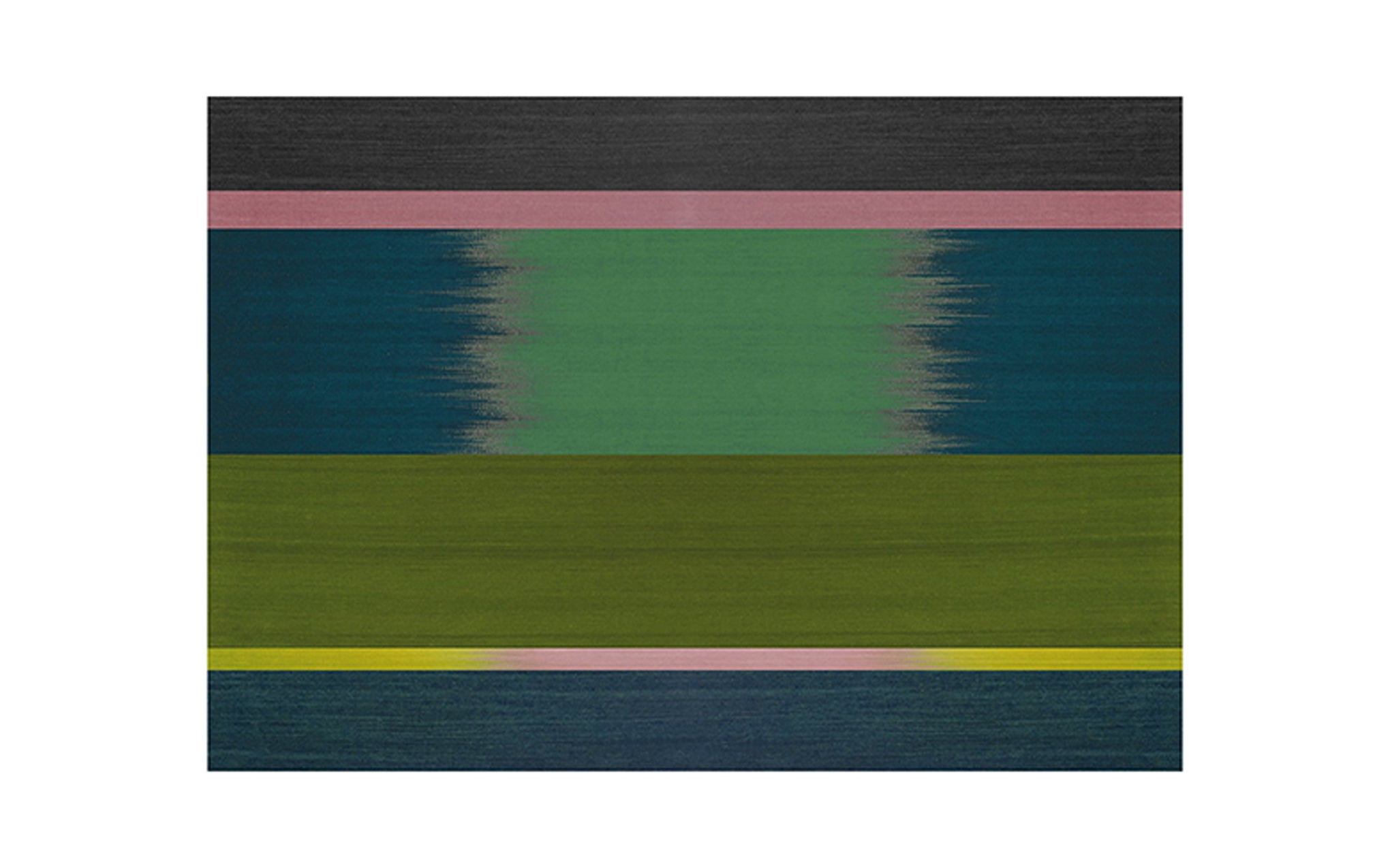 Asymmetrical Olive flatweave rug