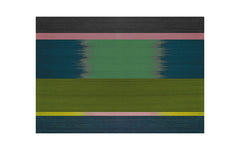 Asymmetrical Olive flatweave rug