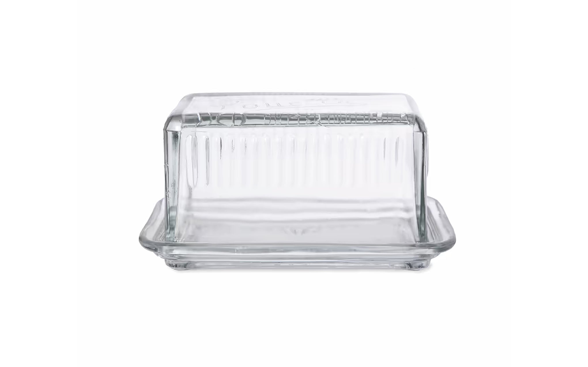 Classic Louella glass butter dish