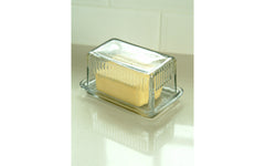 Classic Louella glass butter dish