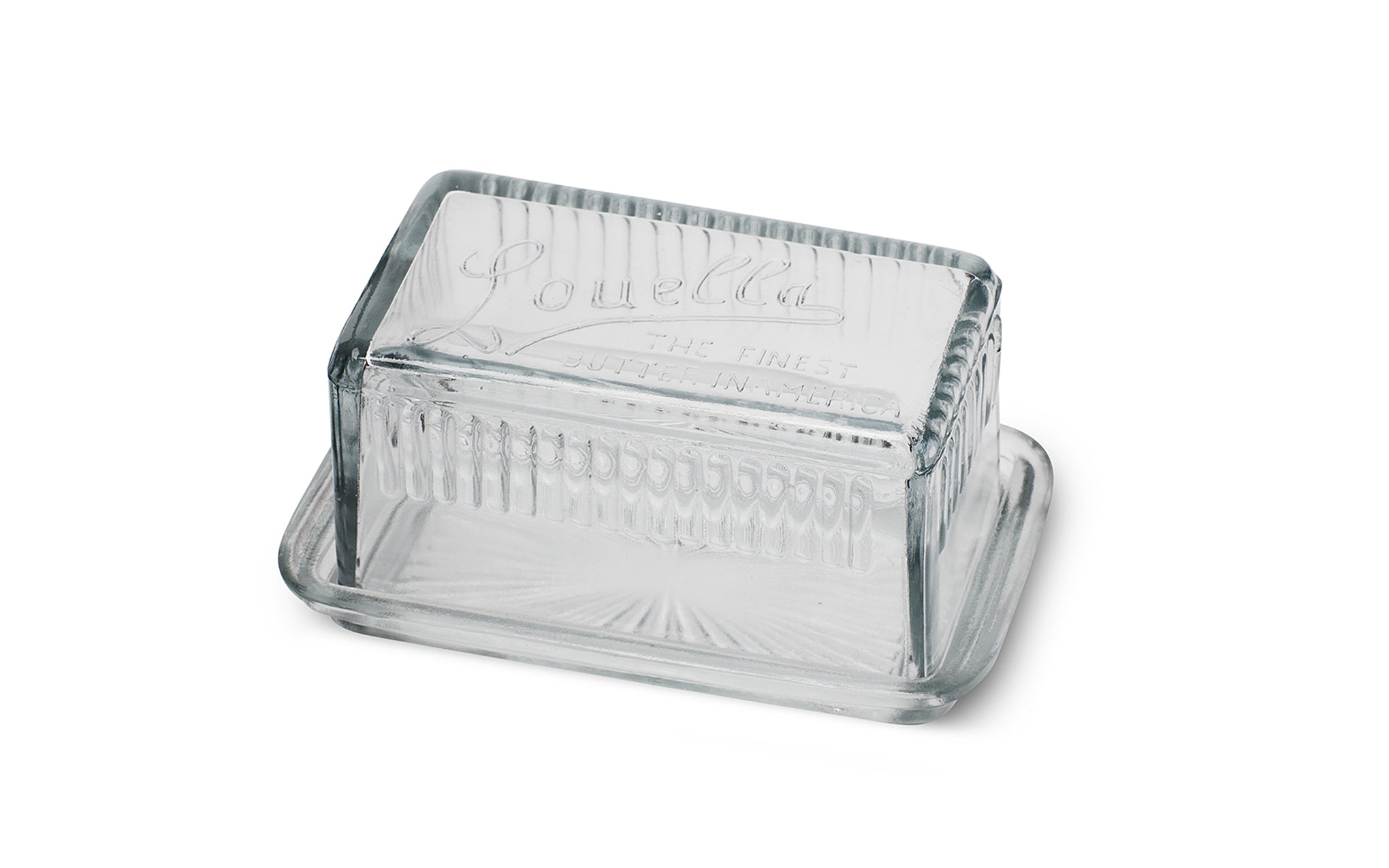 Classic Louella glass butter dish