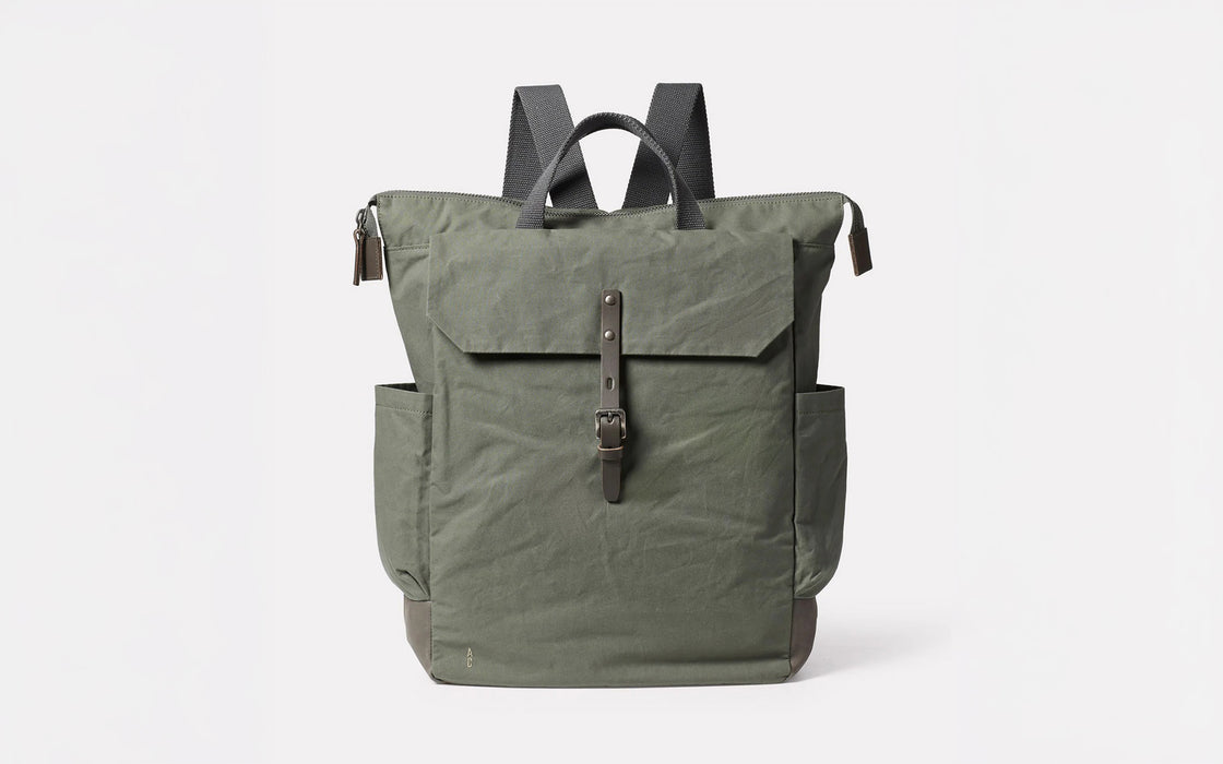 Fin waxed cotton backpack