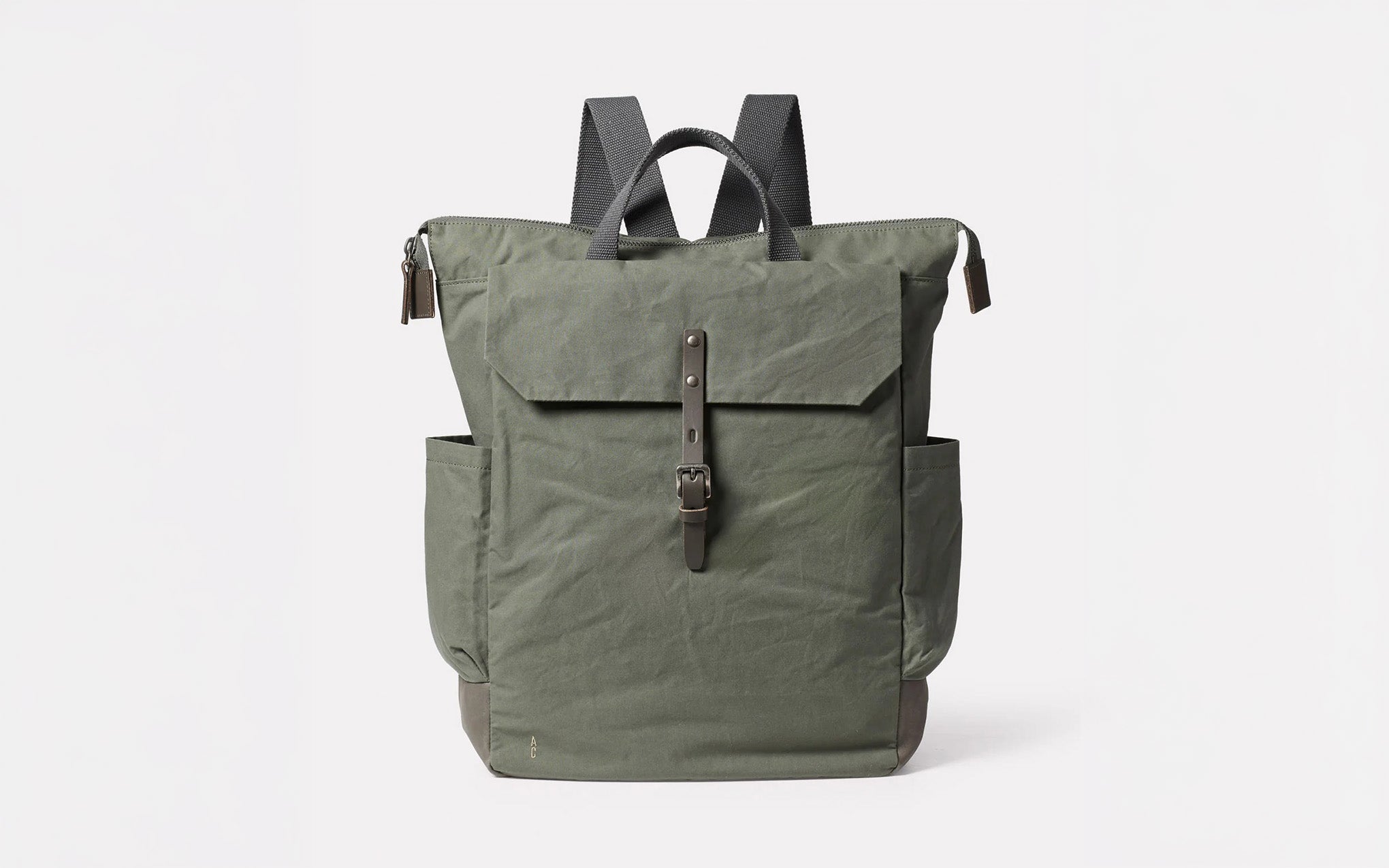 Fin waxed cotton backpack by Ally Capellino