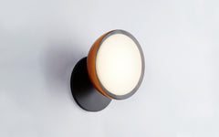 Ex-Display Geode wall light - Black w. Brown Glass