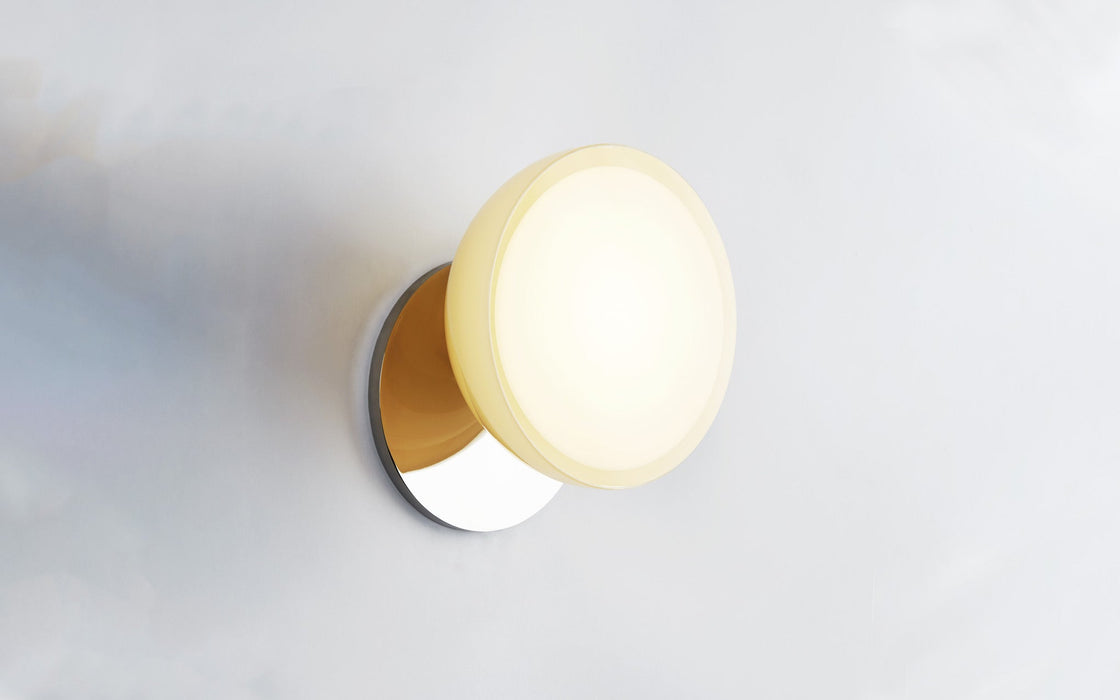 Ex-Display Geode wall light - Polished Nickel w. Cream Glass