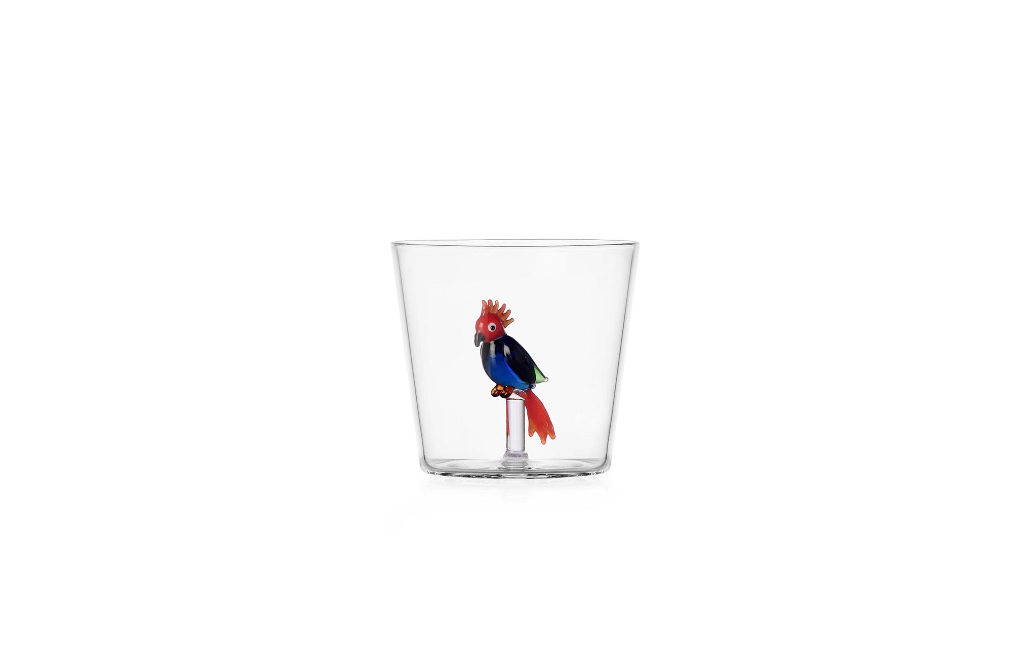 Talking Trees tumbler - red & blue cockatoo