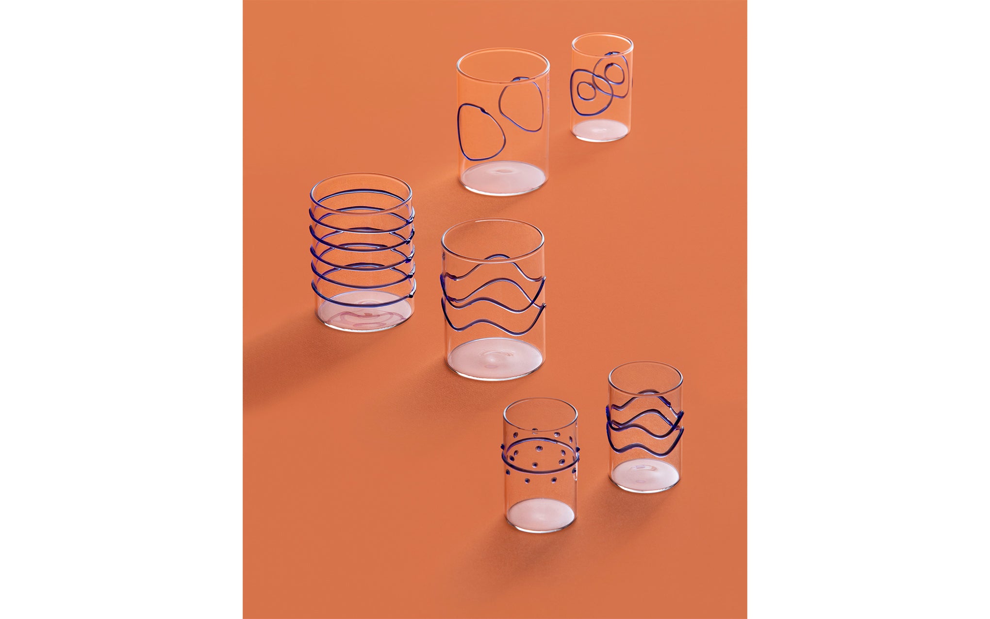 Deco Blu assorted water glasses - set of 6