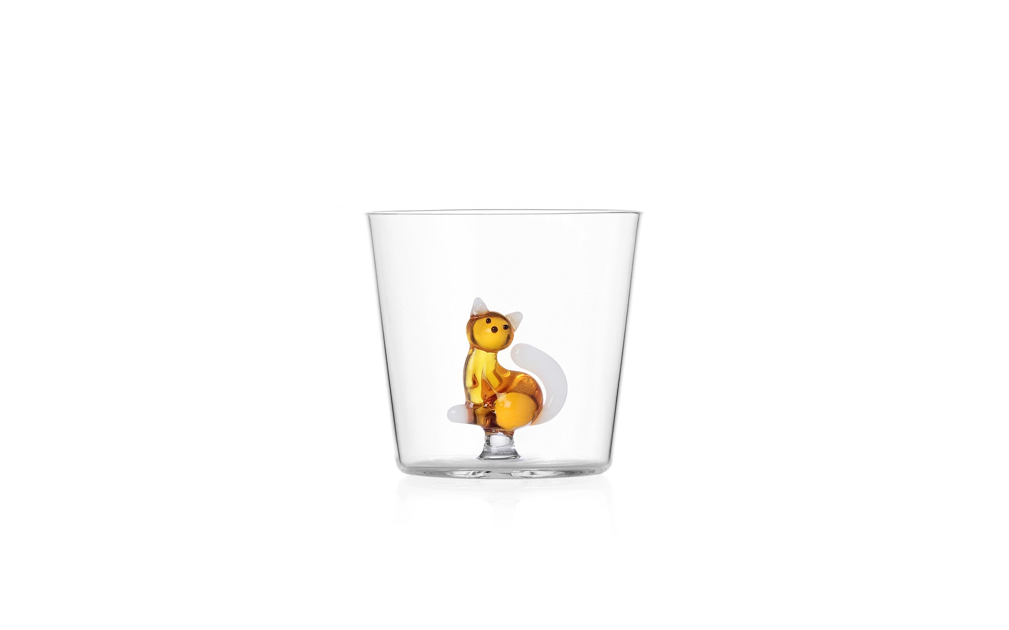 Tabby Cat tumbler - white tail