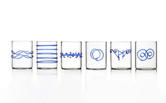 Deco Blu assorted water glasses - set of 6