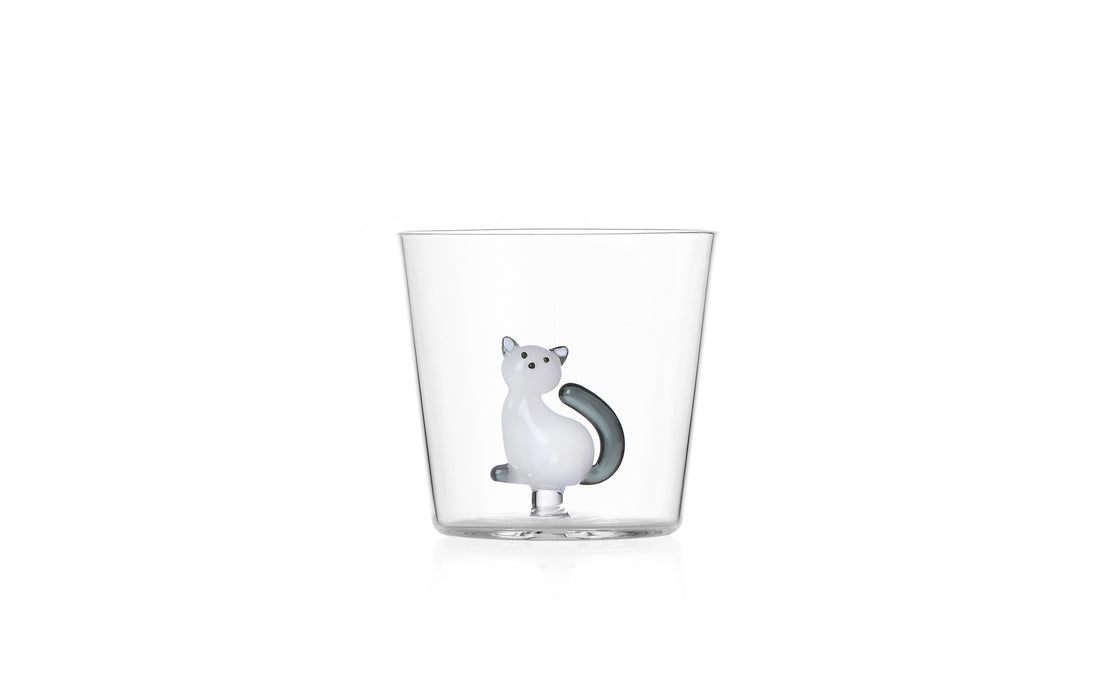 Tabby Cat tumbler - smoke tail