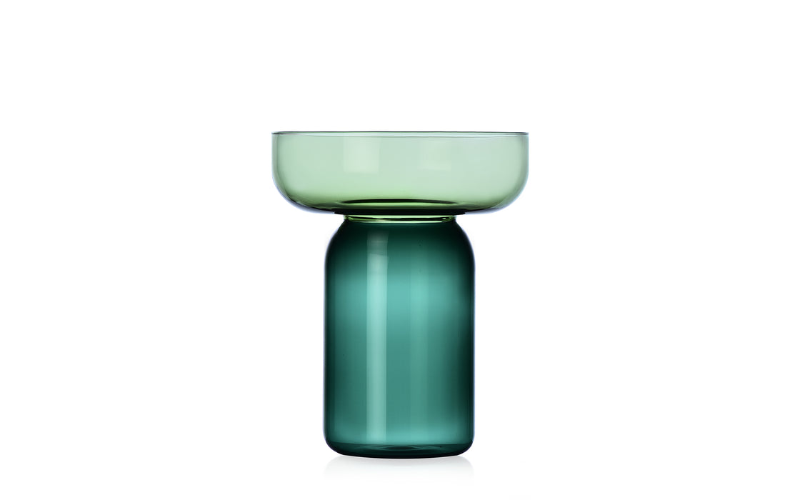 Aura Cylinder vase - green/petrol