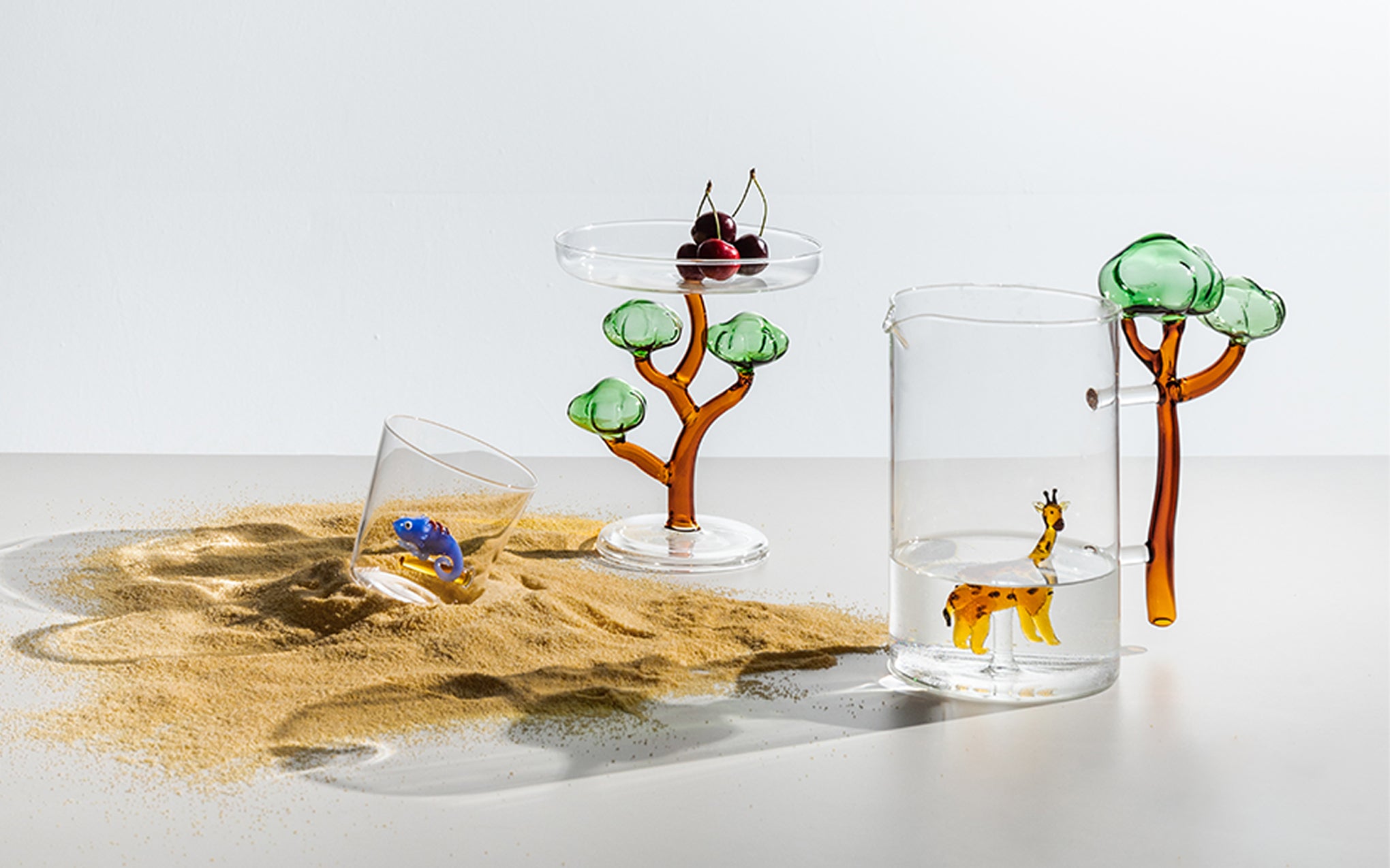 Savannah footed plate - baobab