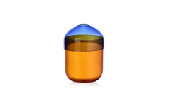 FIO small vase - amber & light blue