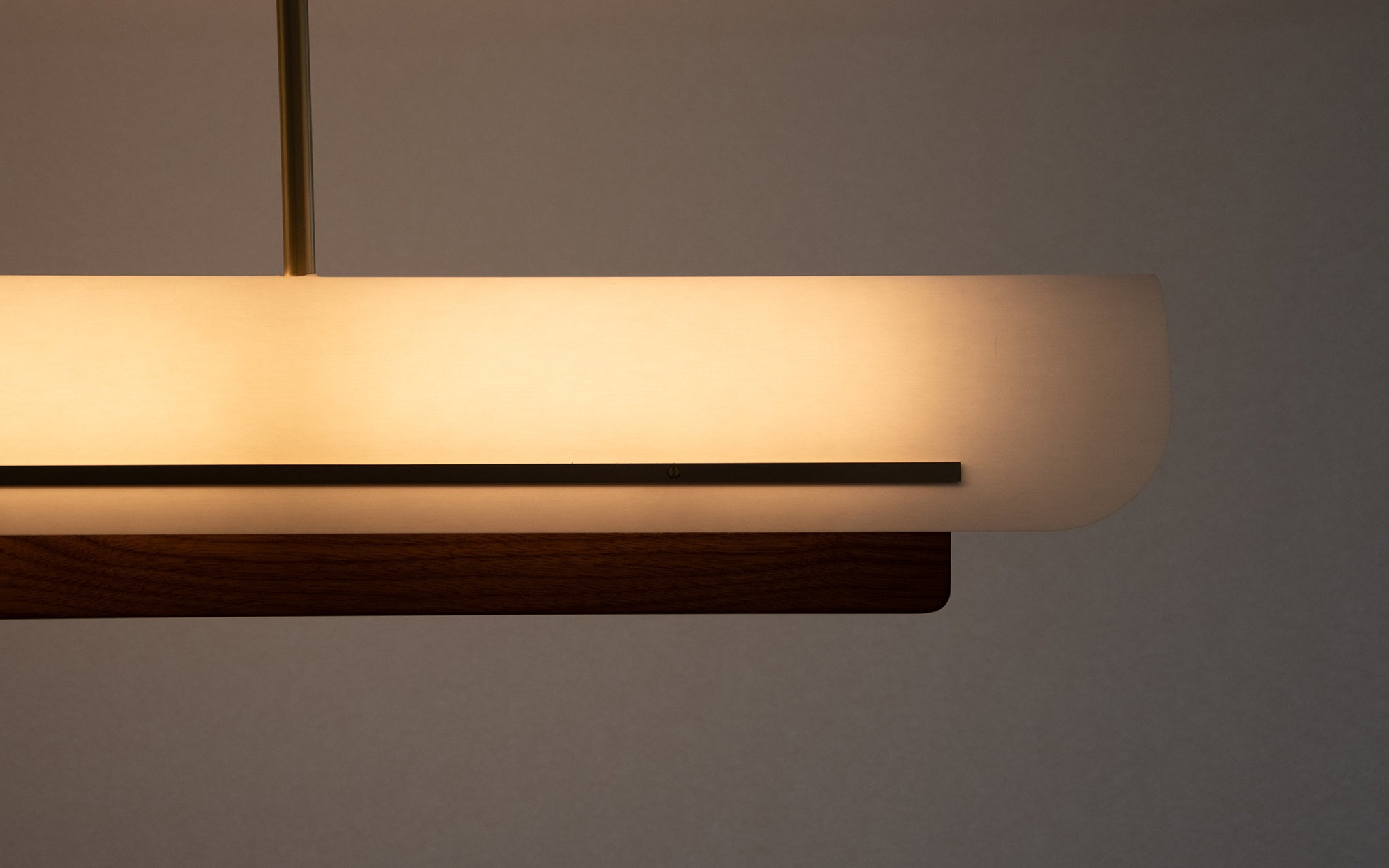 Modernist linear suspension light