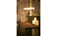 Modernist linear suspension light