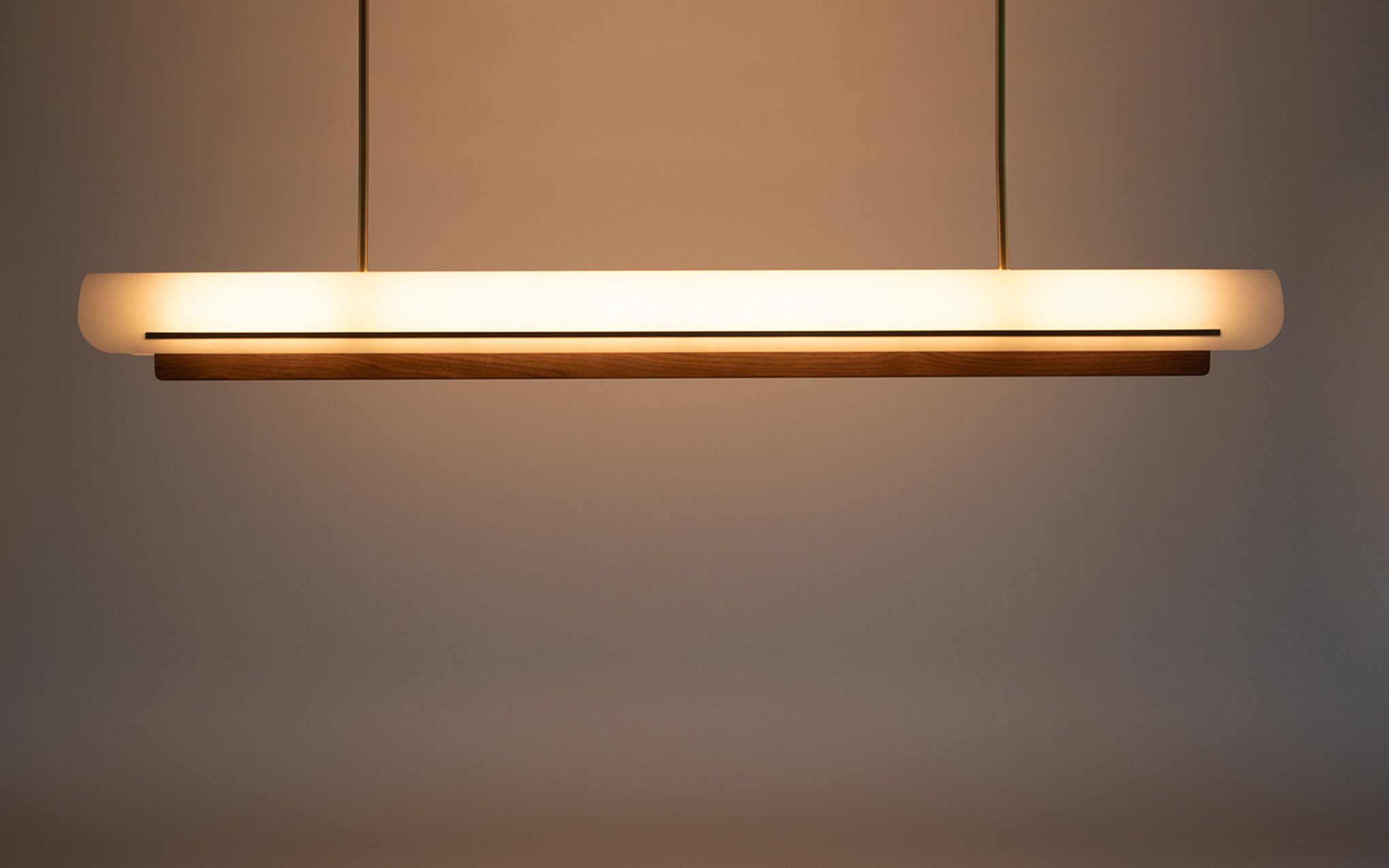 Modernist linear suspension light