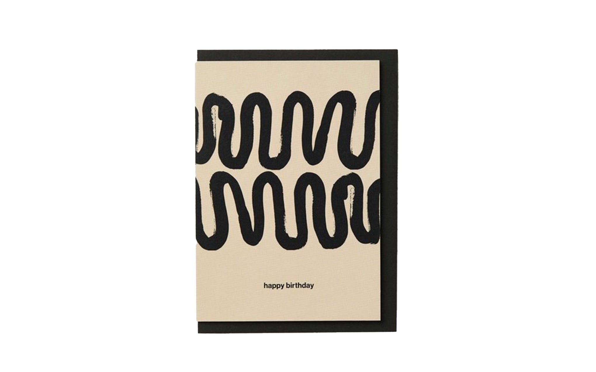 Happy Birthday card - painted squiggle