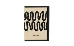 Happy Birthday card - painted squiggle