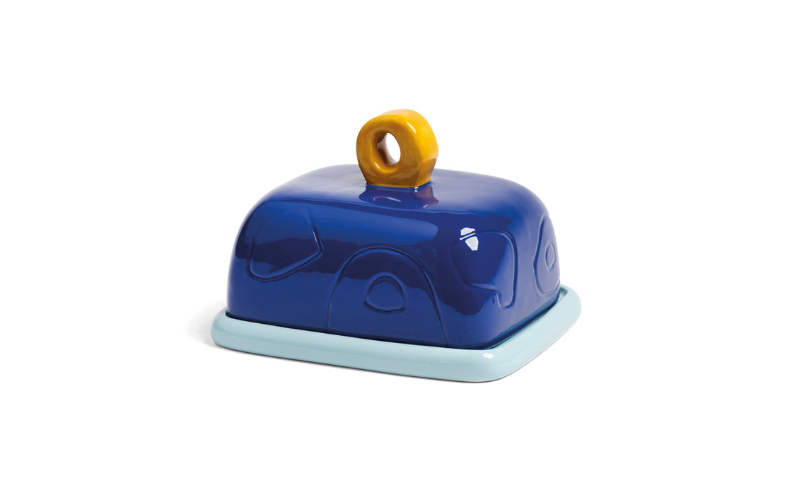 Sketch butter dish - blue