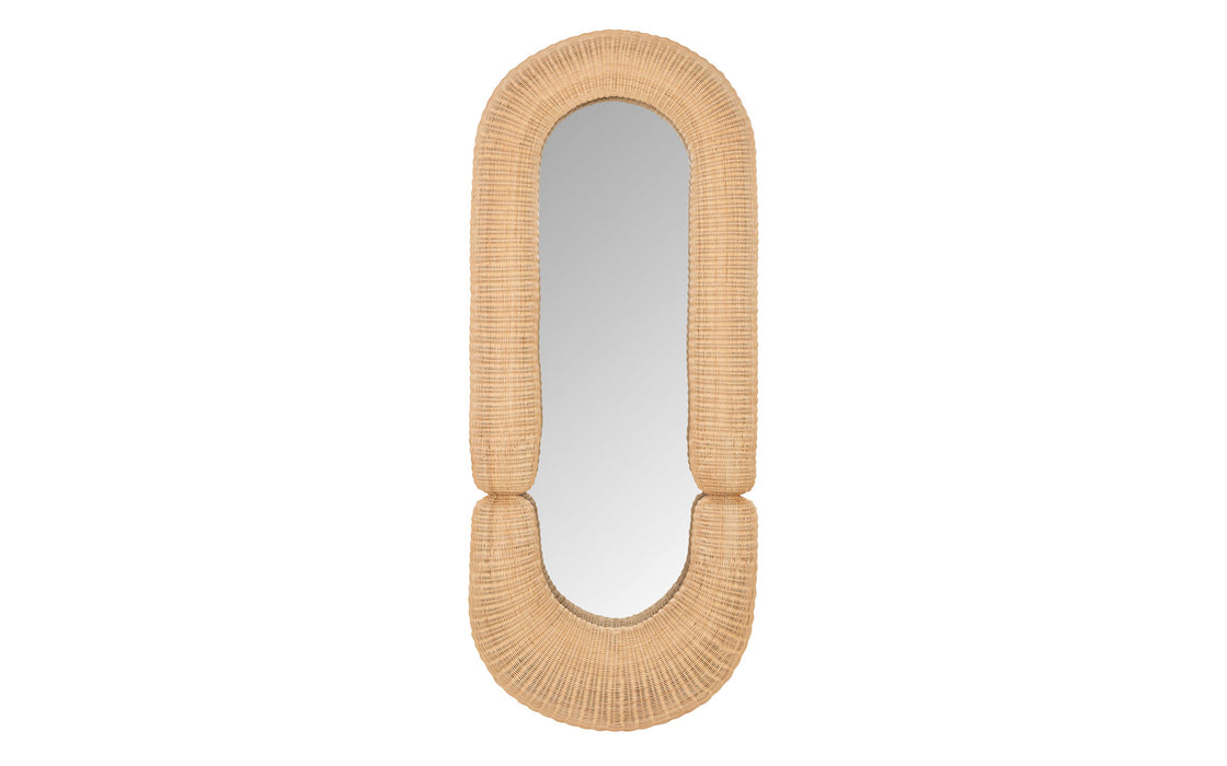 Loop rattan mirror - large