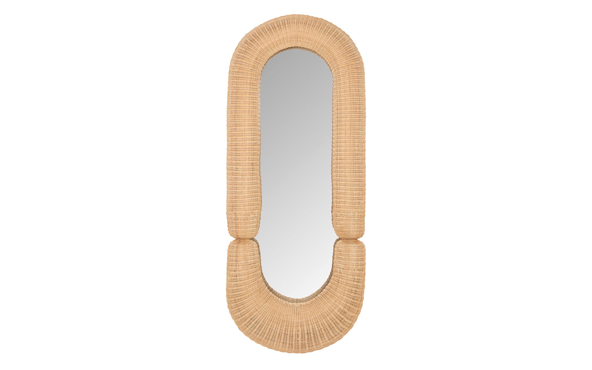 Loop rattan mirror - large