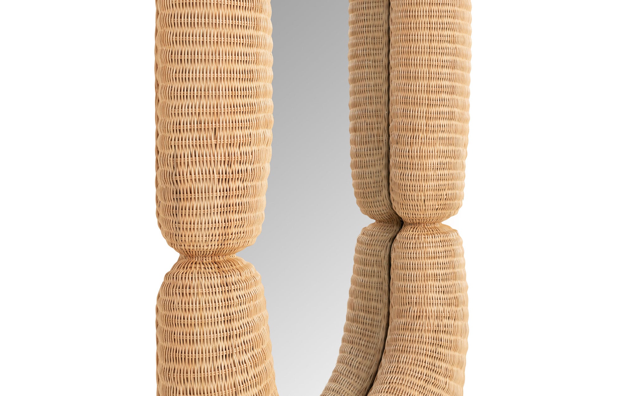 Loop rattan mirror - large