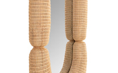 Loop rattan mirror - large