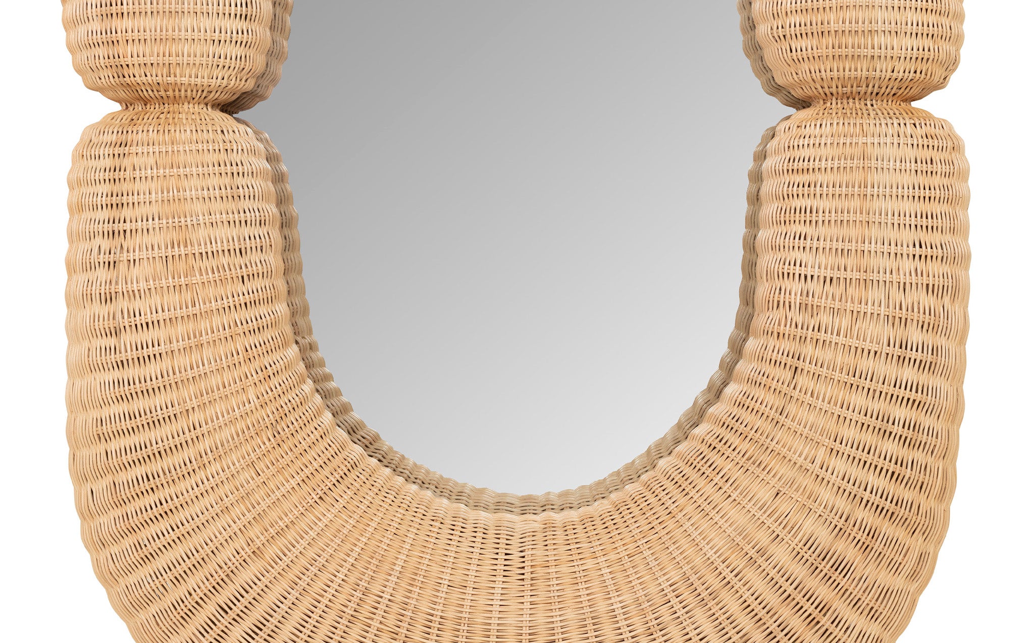 Loop rattan mirror - large