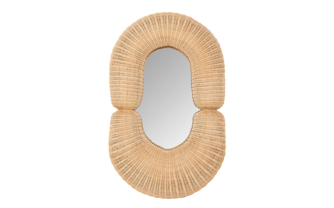 Loop rattan mirror - small
