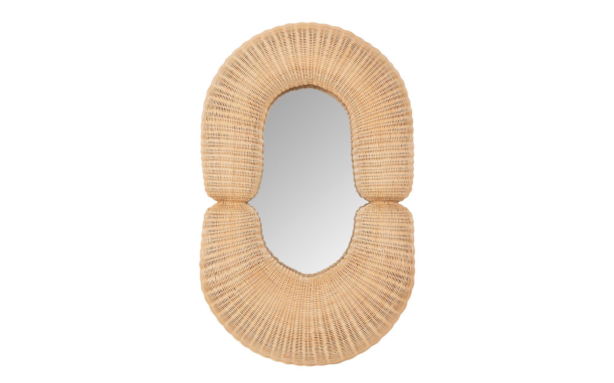 Loop rattan mirror - small