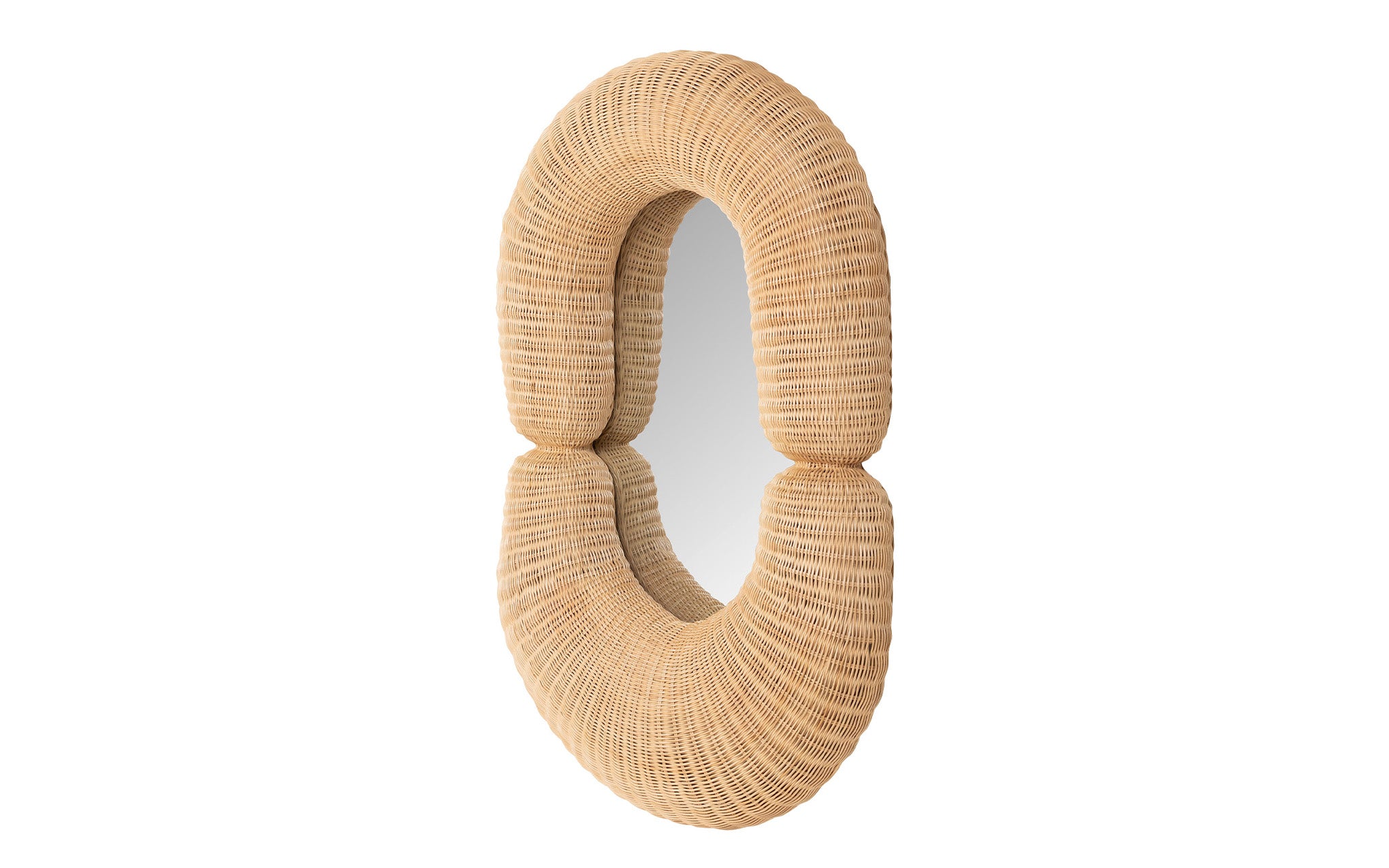 Loop rattan mirror - small
