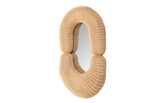 Loop rattan mirror - small