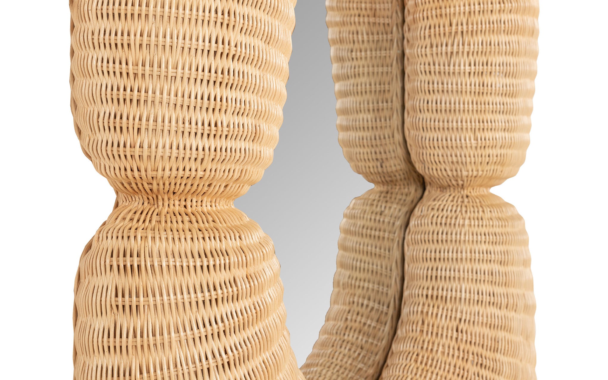 Loop rattan mirror - small