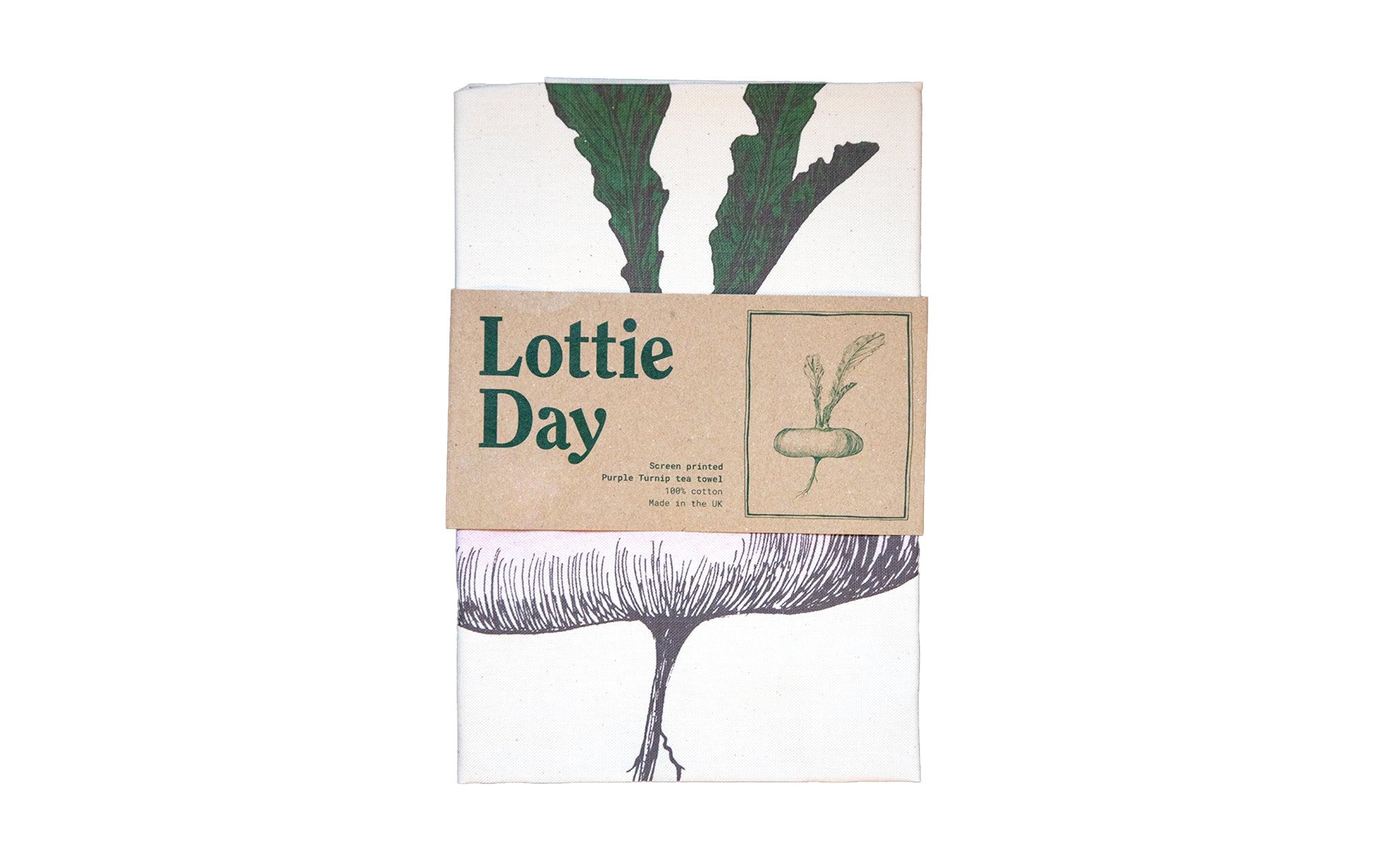 Purple Turnip tea towel