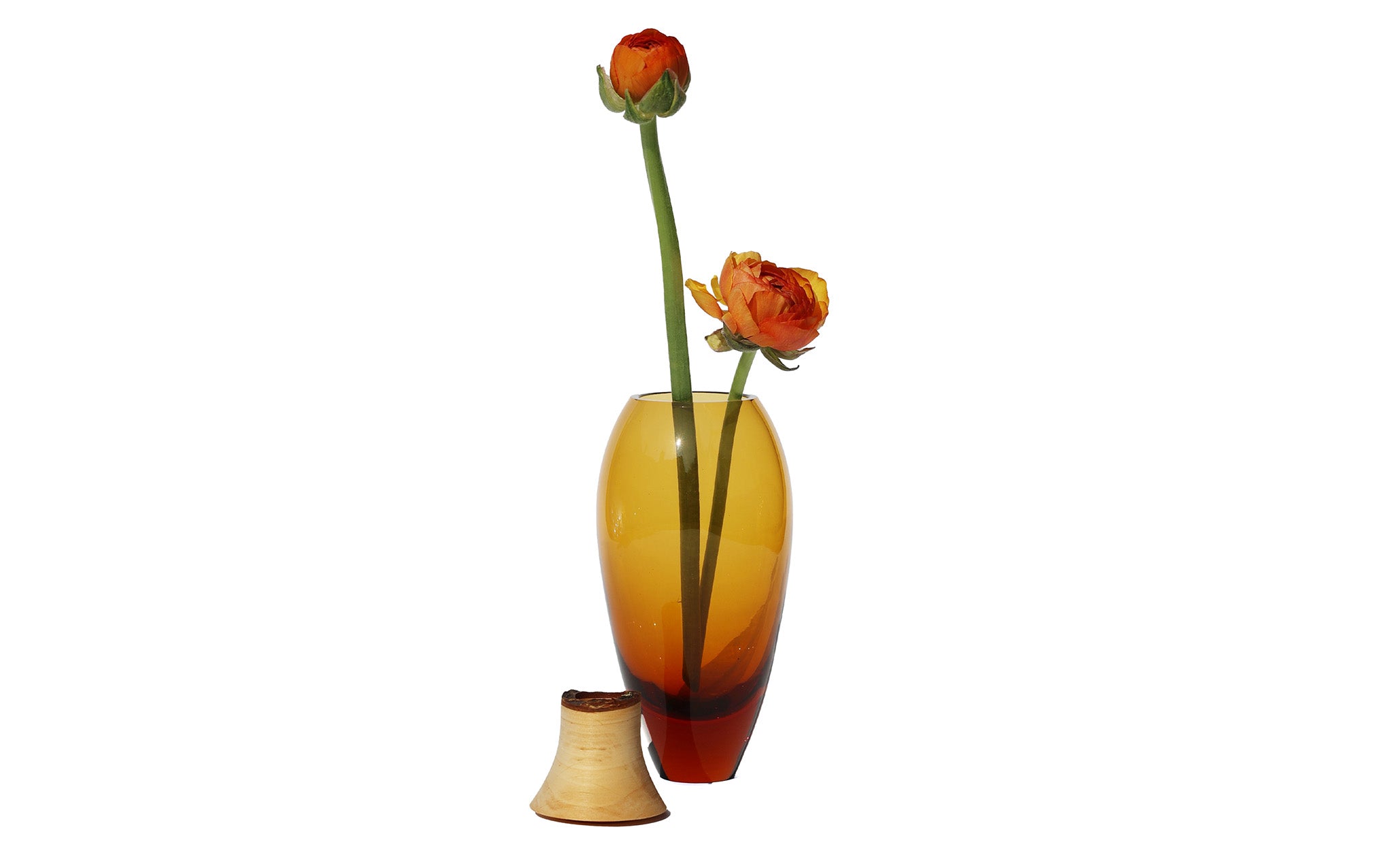 Matisse 1 stacking vessel - dark amber & larch