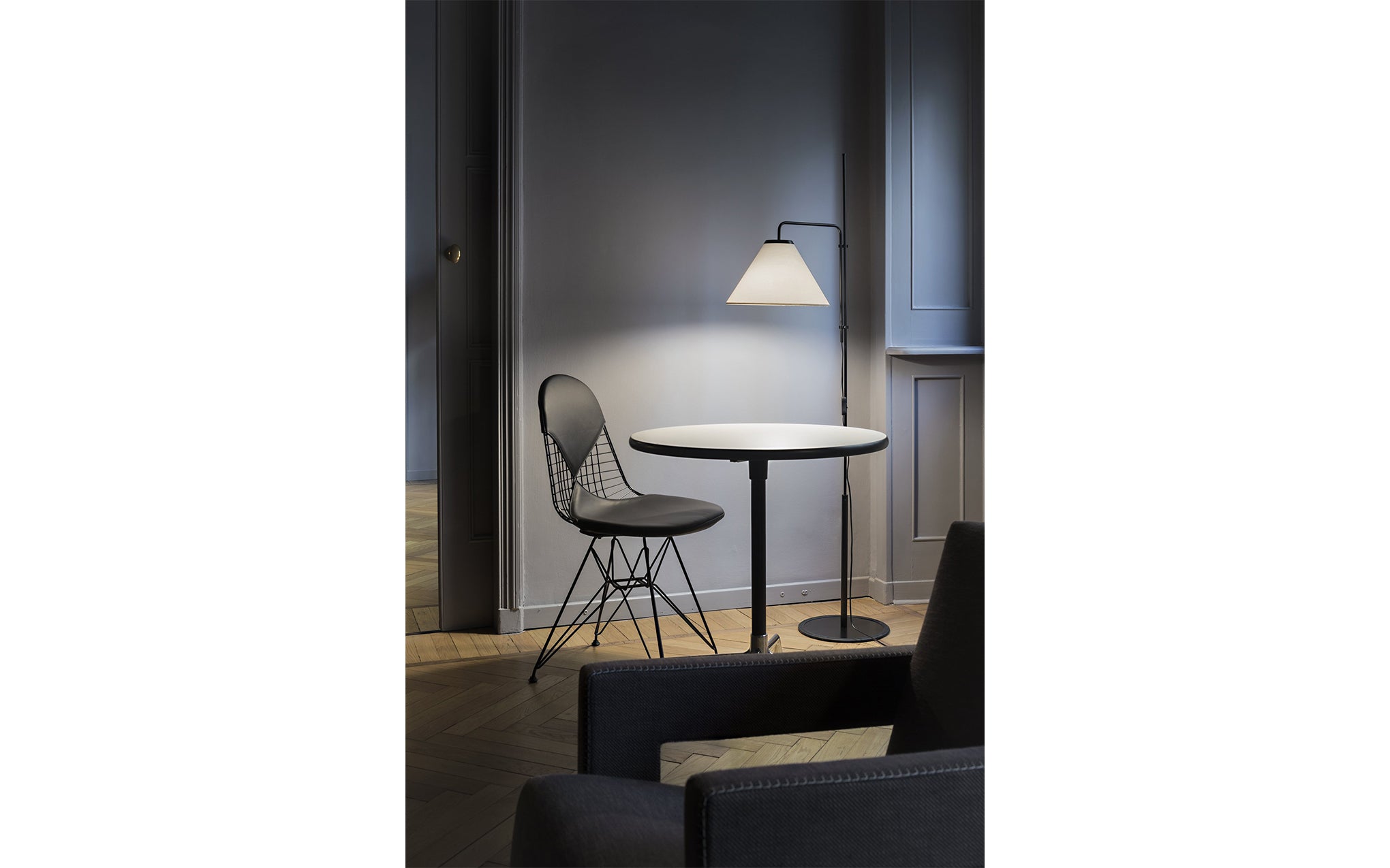 Funiculí floor lamp - fabric shade