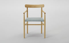 Lightwood armchair - cushioned seat