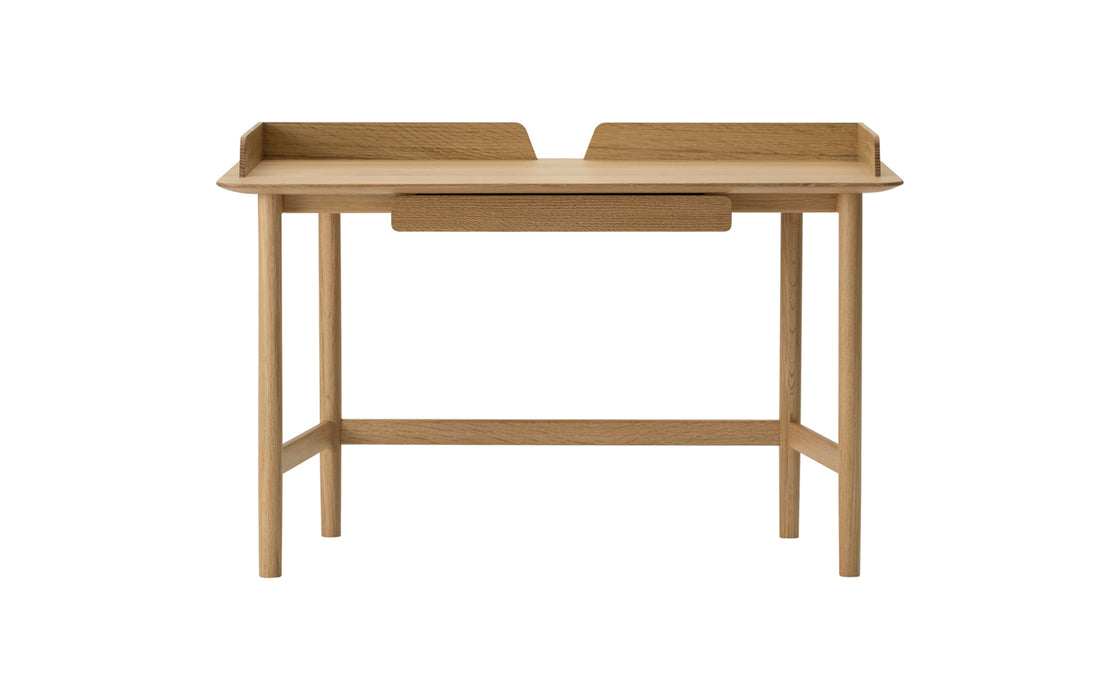 Lightwood desk - panel & drawer