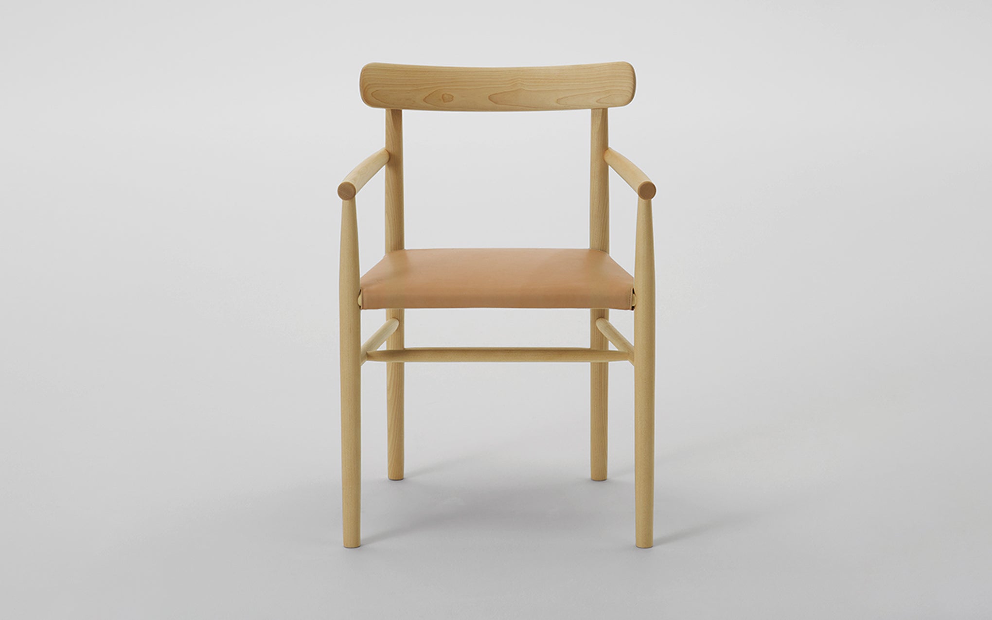 Lightwood armchair - cushioned seat