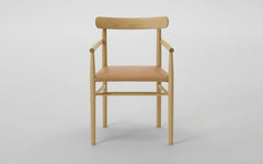 Lightwood armchair - cushioned seat