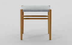 Lightwood low stool - cushioned seat