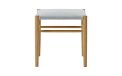 Lightwood low stool - cushioned seat
