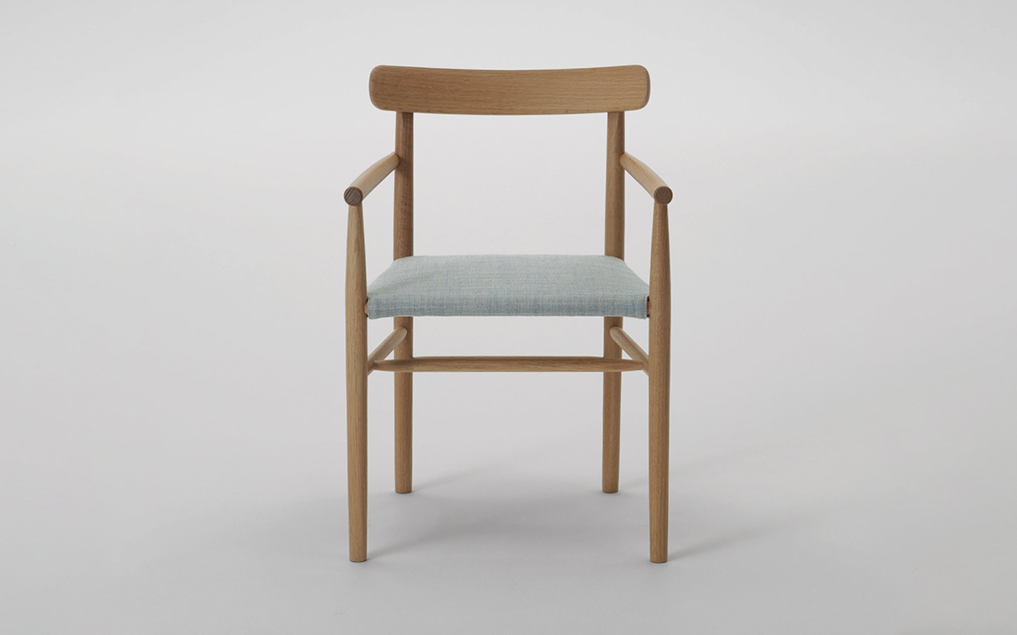 Lightwood armchair - cushioned seat