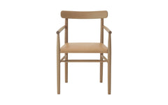 Lightwood armchair - cushioned seat