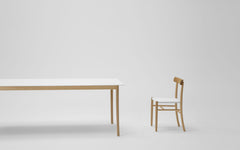 Lightwood dining table - corian top