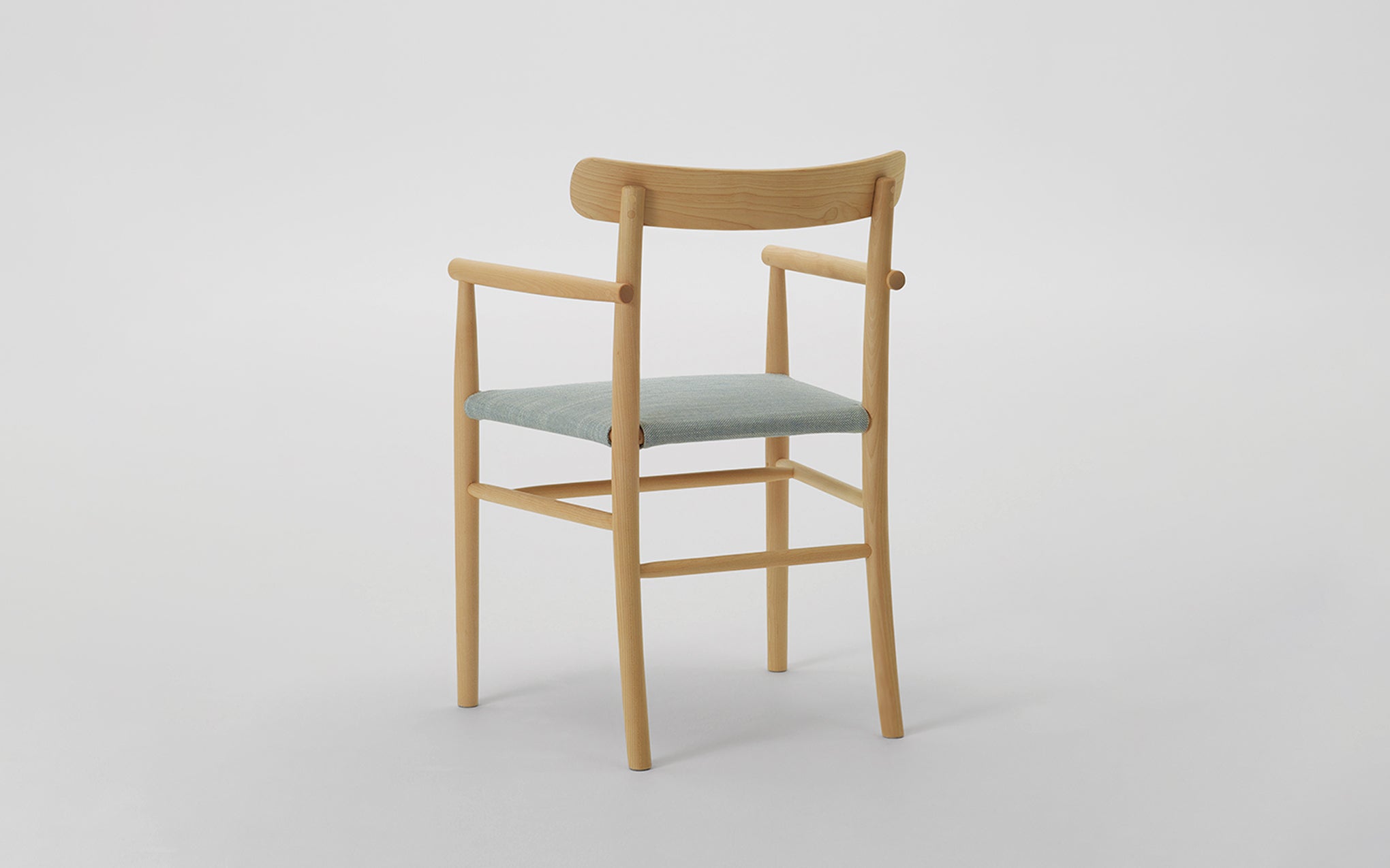 Lightwood armchair - cushioned seat