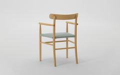 Lightwood armchair - cushioned seat