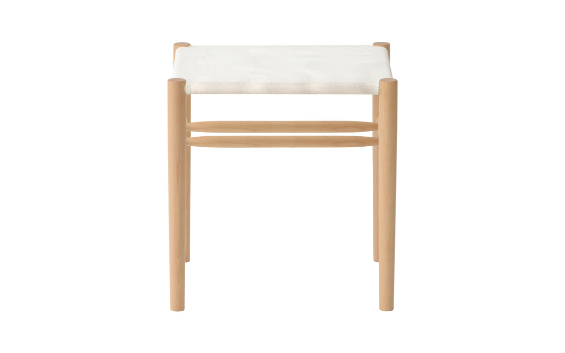 Lightwood low stool - mesh seat